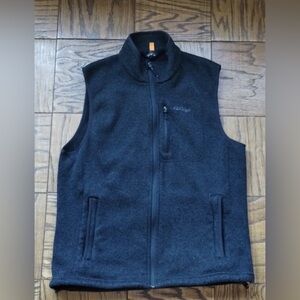 Orvis Vest Mens M Medium Black Sweater Fleece Full Zip Montana